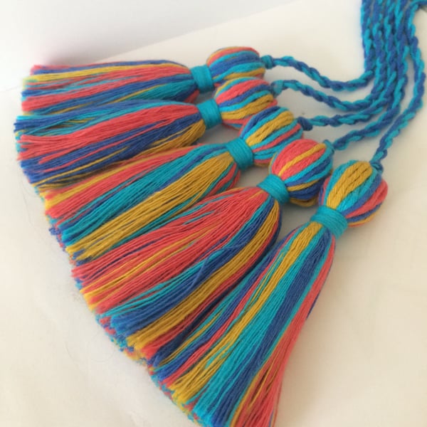 Image of Multicolour Cotton tassel 11cm