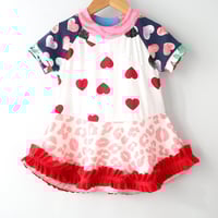 Image 2 of hearts and kisses valentines day 18m baby courtneycourtney short sleeved ruffle twirly dress