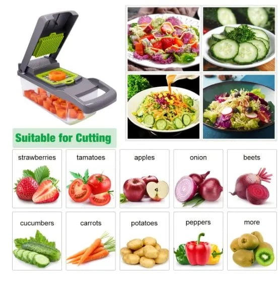 Multifunctional Vegetable Chopper with Basket Enjoy A Better And Healthier  Lifestyle Chop Chop