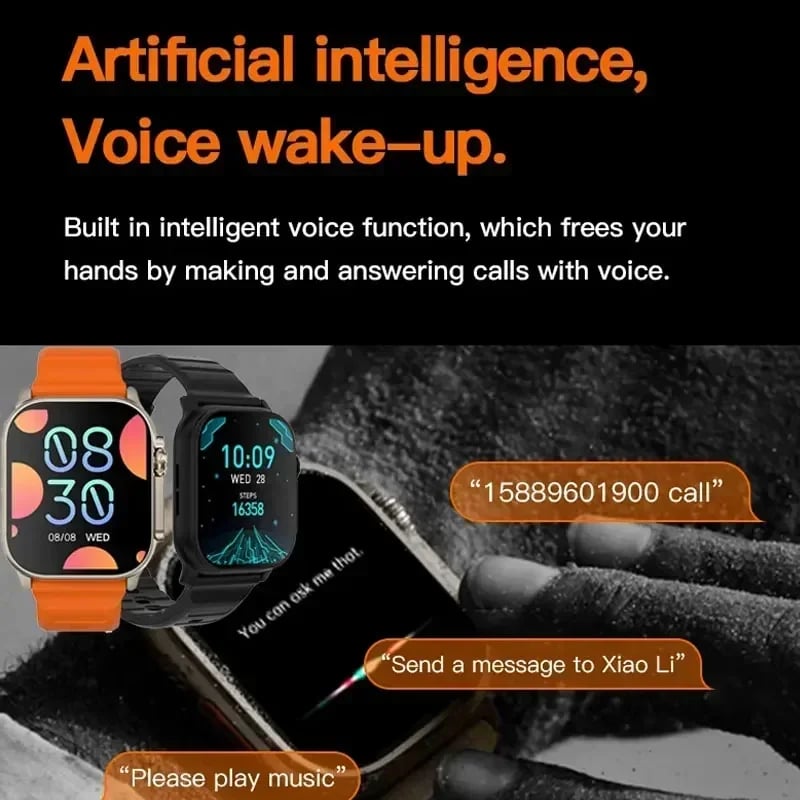 8 Ultra Smartwatch 49mm New NFC Men Women GPS Track Bluetooth Music Games Wireless Charging