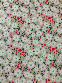 Image 1 of Tela 100% Algodón - Florecillas - Blanco/Fucsia/Verde  - 10€/m