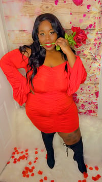 Image 3 of Love All Over Me Dress (Red)