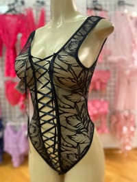 Image 1 of Delicate Lace Up Teddy