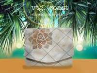 Image 2 of Hand painted trifold mini clutch wallet