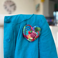 Image 1 of The Blustery Day Statement Embroidered Brooch