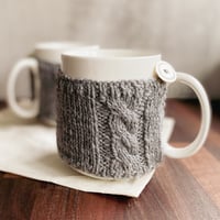 Image 1 of 20oz Mug with Hand-Knitted Cozy