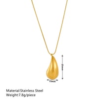 Image 4 of 18K Gold Plated Water Droplet Necklace