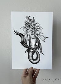 Twilight Mermaid - Print by Sera Alana 
