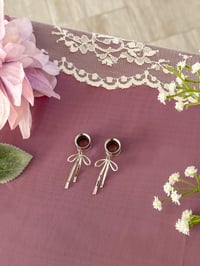 Image 2 of Bow Dangles (Silver)