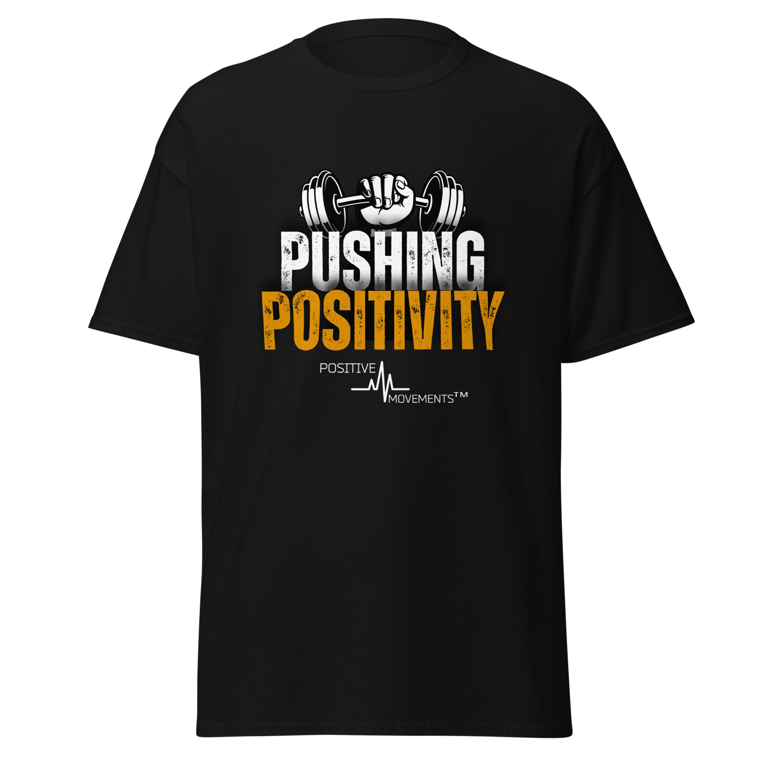 Image of PUSHING POSITIVITY 2 TEE - GOLD