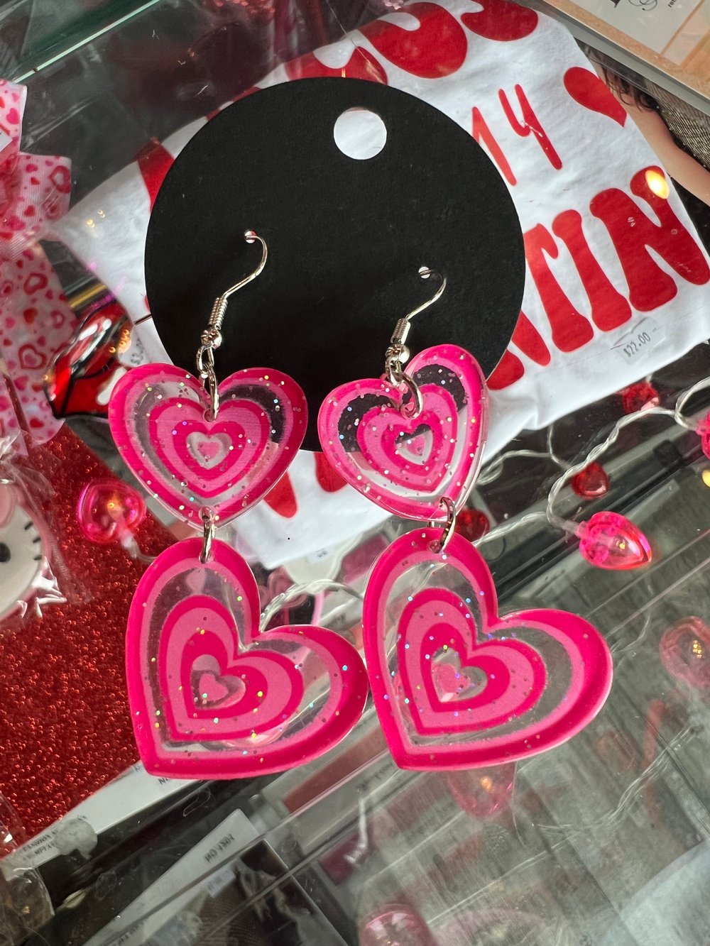 Groovy baby heart earrings 