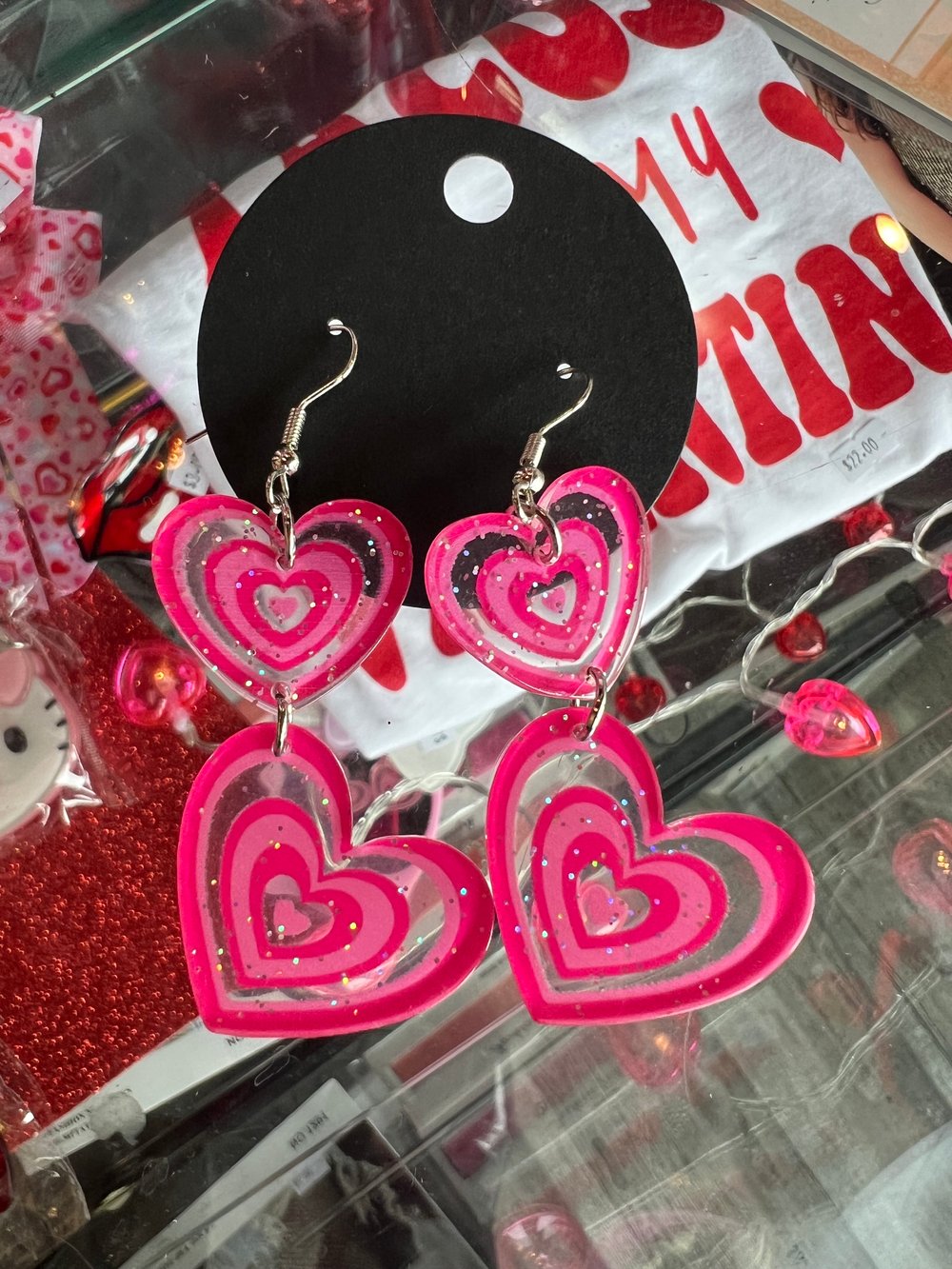 Groovy baby heart earrings 