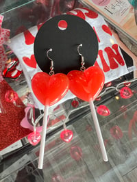 Image 3 of Lollipop heart ❤️ earrings 