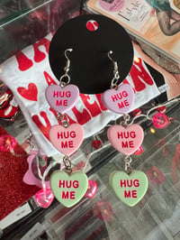 Image 3 of Conversation hearts drop earrings 