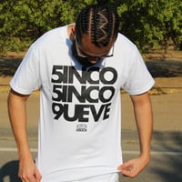 Image 2 of CINCO CINCO NUEVE TEE (Black Ink)