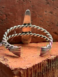 Image 2 of Teardrop Double Twist Cuff