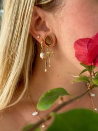 Image 3 of Bow Dangles (Gold)