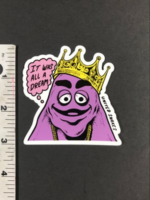 Image of NOTORIOUS GRIMACE STICKER