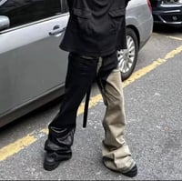 Image 1 of Patchwork Baggy flare pants 