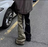 Image 2 of Patchwork Baggy flare pants 