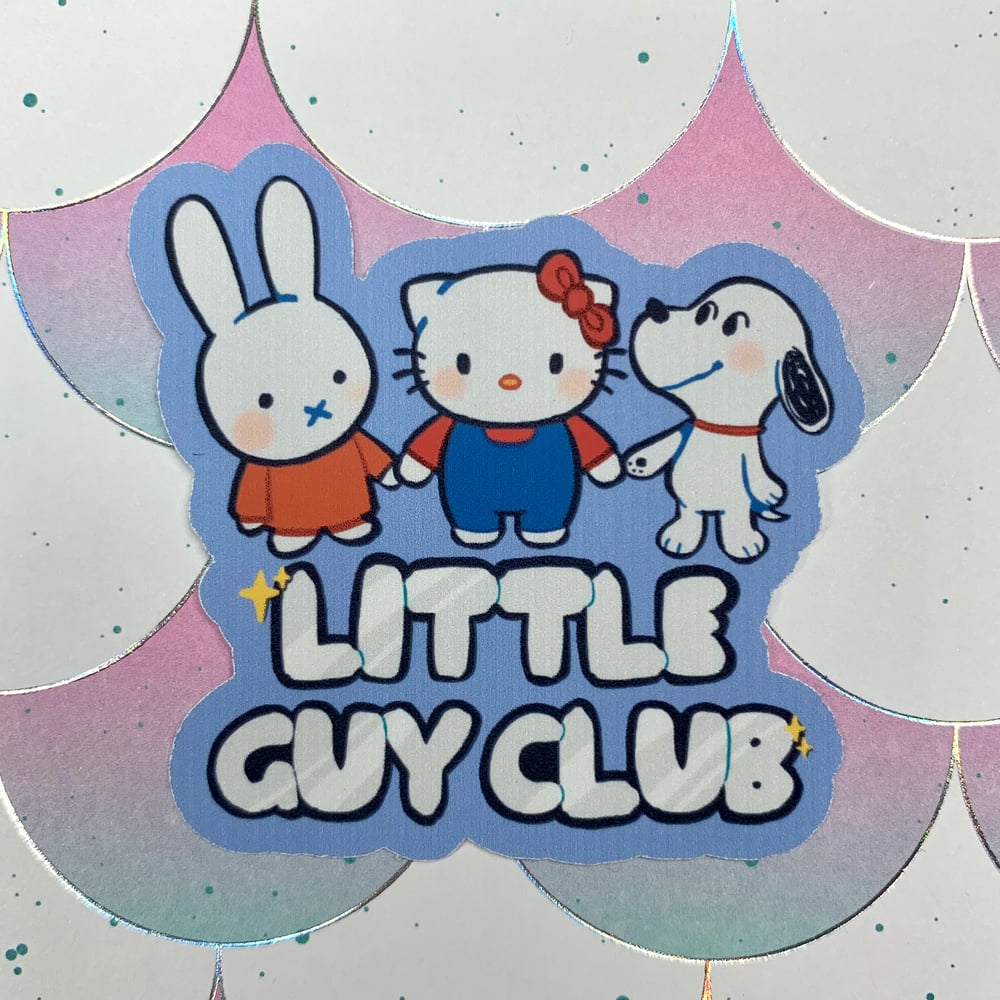 Image of little guy club sticker