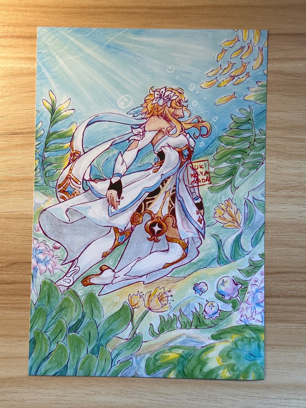 Image of Lumine in Fontaine | Genshin Impact fanart print