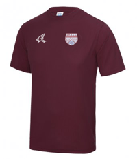 Burgundy Poly Training Tee