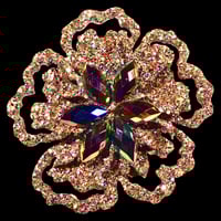 Image 5 of FLOWER Brooch - Black Glitter.