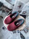 Image of BURGUNDY & BLUE felted wool slippers
