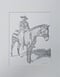 Image of Cowboy on horse drawing 2