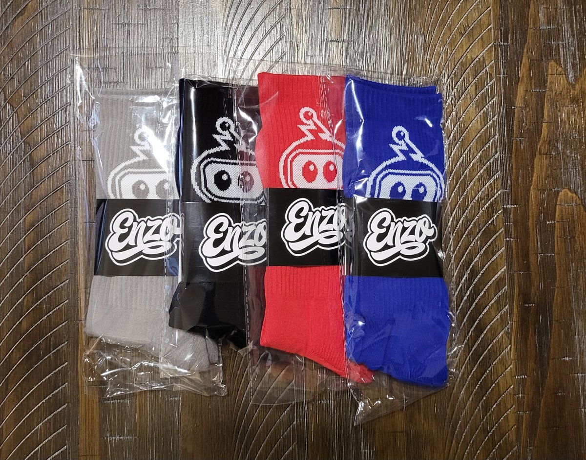 Image of Enzo Logo Crew Socks 4 pack