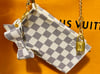 Azur Damier repurposed clutch