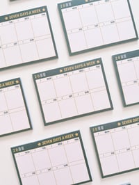 Image 1 of Seven Weekly Planner Memo Pad (Green)