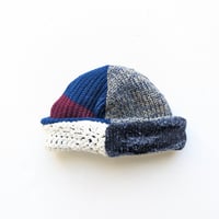 Image 3 of Upcycled Reversible Beanie crochet rose