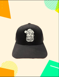 Image 1 of “OLDMANTAN” SNAPBACK [BLACK] (w/ glow in the dark logo thread)