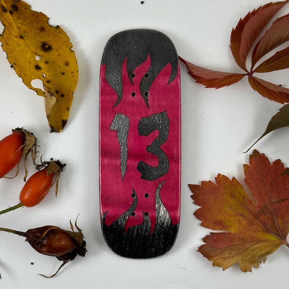 Image of Friday the 13th split ply red&black deck