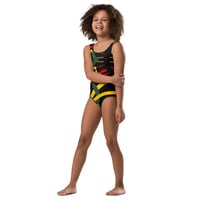 Image 1 of BLK 25 All-Over Print Kids Swimsuit