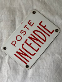 Image 2 of Plaque émaillée « Poste INCENDIE »