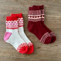 Image 1 of Lot de 2 patrons de chaussettes : Be mine socks et Sweetheart socks
