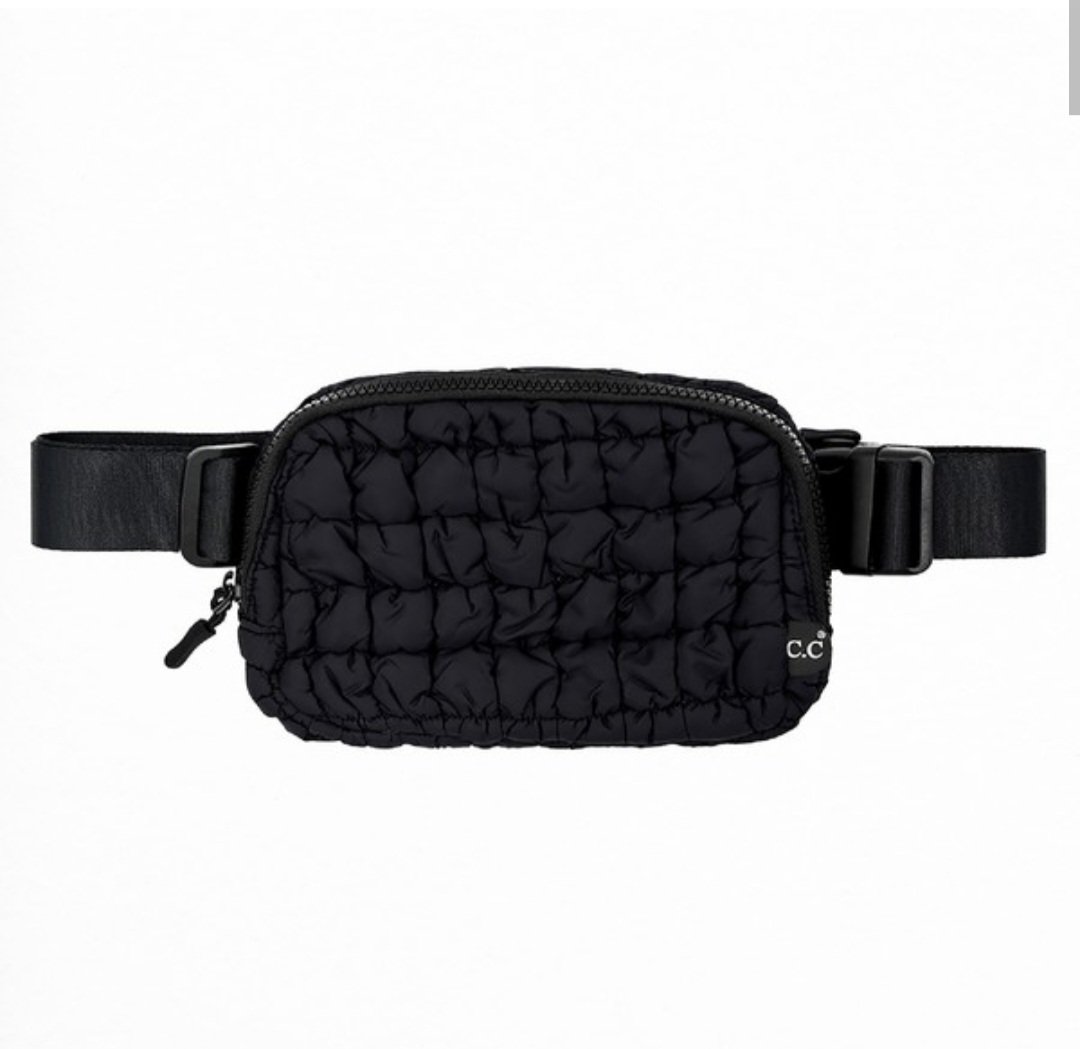 Image of BLK puffy mini belt purse 