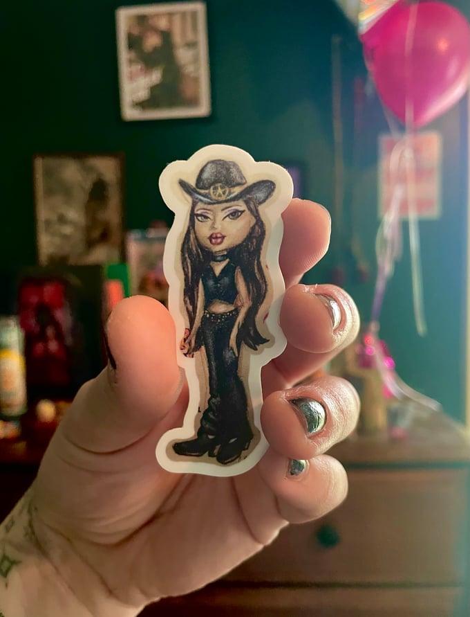 Image of Cowboy Bratz Doll Inspired Sticker
