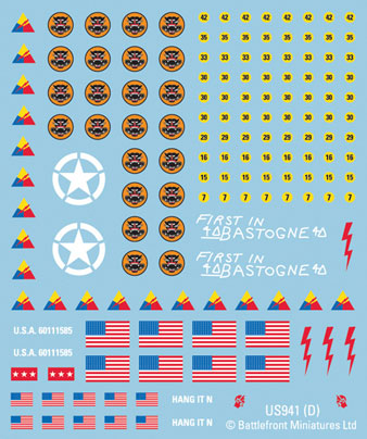 American (Late) Decal Set (US941)