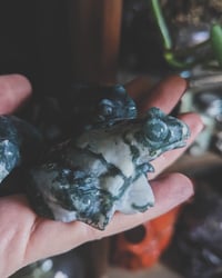 Image 4 of Moss agate Frogs 