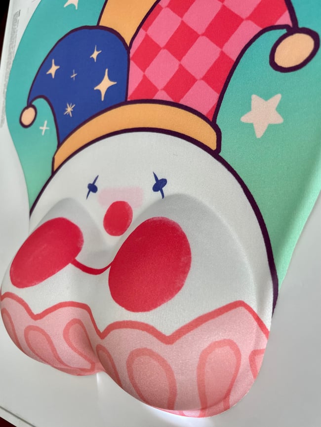 3D Clown Cheeks Mousepad (Face)