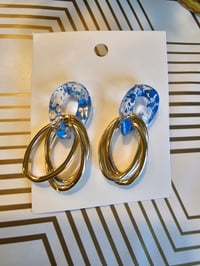 Image 3 of Love Chain Marble Earrings