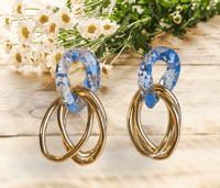 Image 4 of Love Chain Marble Earrings