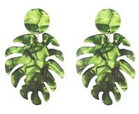 Image 1 of Monster Leaf Earrings Trendy Style