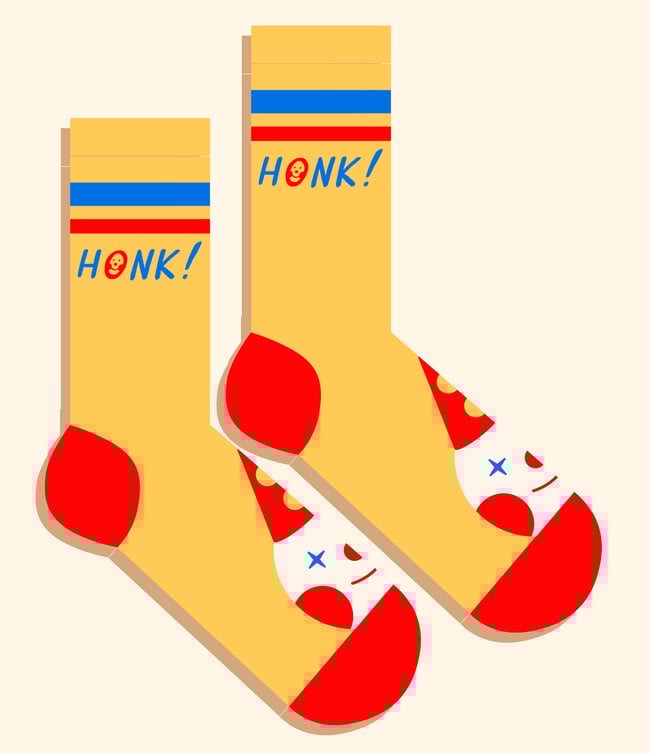 HONK! Clown Socks
