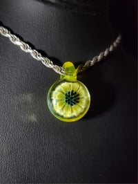 Image 1 of Mini yellow sunflower pendant.