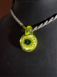 Image 3 of Mini yellow sunflower pendant.